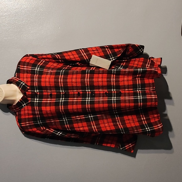 Multiples women's red, white & black gingham size 1XL top - Picture 3 of 17